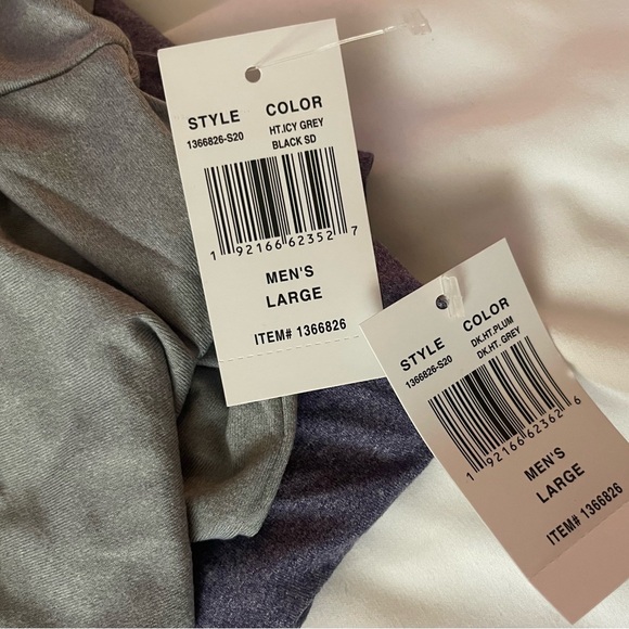 •Large• New Mens 32 Degree Cool 2 PACK Heather Purple/Grey Soft Polo Shirts - Picture 11 of 11